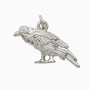 Copper Birds Pendant Platinum Plated, approx 10-19mm