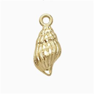 Copper Conch Shell Pendant Gold Plated, approx 8-16mm