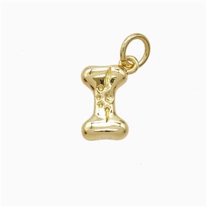 Copper Dumbbell Pendant Sports Gold Plated, approx 6-10mm