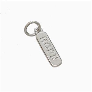 Copper Hope Pendant Platinum Plated, approx 4-12mm