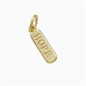 Copper Hope Pendant Gold Plated, approx 4-12mm