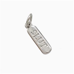 Copper Slut Pendant Platinum Plated, approx 4-12mm