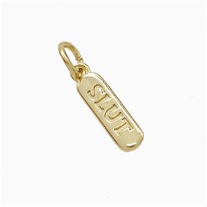 Copper Slut Pendant Gold Plated, approx 4-12mm