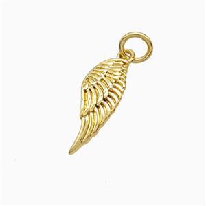 Copper Angel Wings Pendant Gold Plated, approx 6.5-15mm