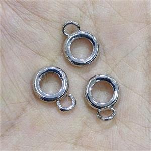 Copper Bail Platinum Plated, approx 9mm