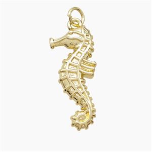 Copper Seahorse Pendant Gold Plated, approx 10-24mm
