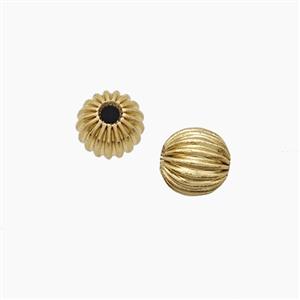 Copper Round Beads Gold Plated, approx 6mm