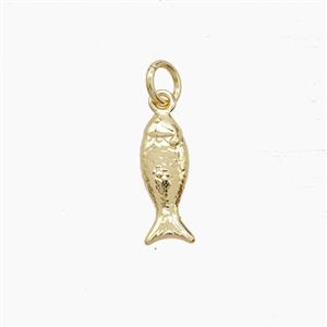 Copper Fish Pendant Gold Plated, approx 5-14mm