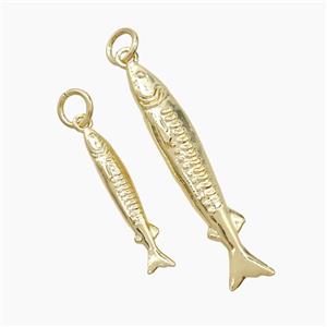 Copper Fish Pendant Gold Plated, approx 3-20mm