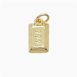 Copper 999 Bullion Nugget Pendant Gold Plated, approx 7.5-11mm