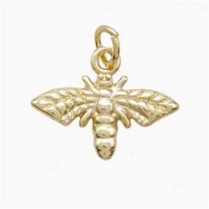 Copper Honeybee Pendant Gold Plated, approx 10-18mm