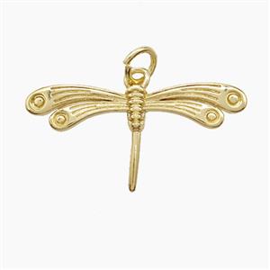 Copper Dragonfly Pendant Gold Plated, approx 13-25mm