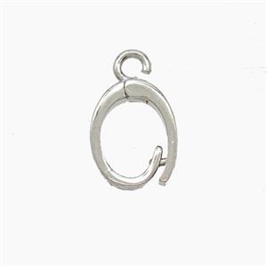 Copper Clasp Bail Platinum Plated, approx 10-13mm