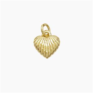 Copper Heart Pendant Gold Plated, approx 8mm