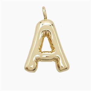 Copper Letter-A Pendant Gold Plated, approx 16-20mm