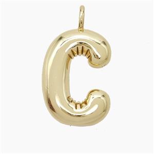 Copper Letter-C Pendant Gold Plated, approx 16-20mm