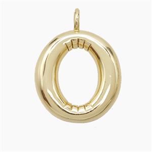 Copper Letter-O Pendant Gold Plated, approx 16-20mm