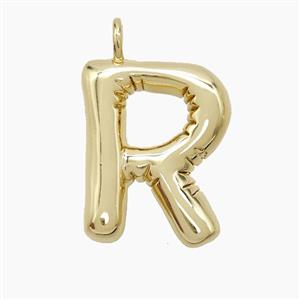 Copper Letter-R Pendant Gold Plated, approx 16-20mm