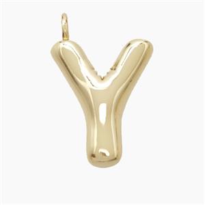 Copper Letter-Y Pendant Gold Plated, approx 16-20mm