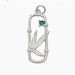 Copper Dragonfly Pendant Pave Zirconia Platinum Plated, approx 11-25mm