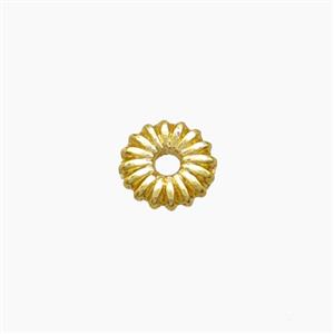 Zinc Alloy Rondelle Spacer Beads Gold Plated, approx 4mm