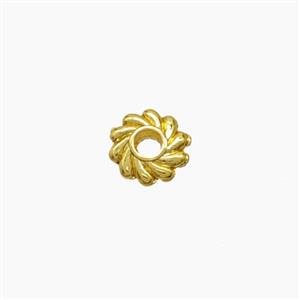 Zinc Alloy Rondelle Spacer Beads Gold Plated, approx 5mm