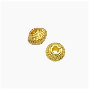 Zinc Alloy Rondelle Spacer Beads Gold Plated, approx 6mm
