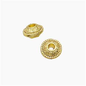 Zinc Alloy Rondelle Spacer Beads Gold Plated, approx 5mm
