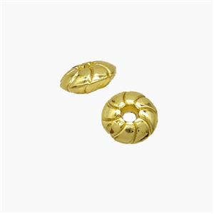 Zinc Alloy Rondelle Spacer Beads Gold Plated, approx 6mm