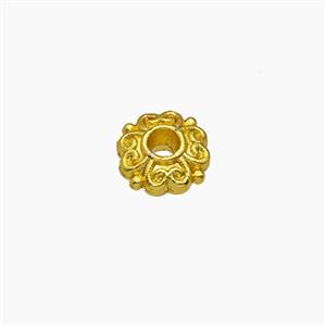 Zinc Alloy Rondelle Spacer Beads Gold Plated, approx 6mm