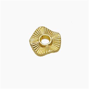 Zinc Alloy Wave Spacer Beads Gold Plated, approx 8mm