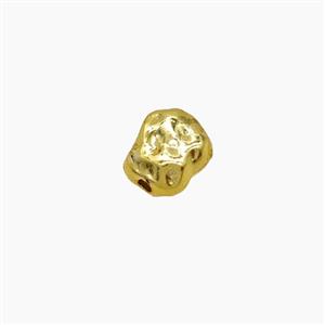 Zinc Alloy Spacer Beads Freeform Gold Plated, approx 5-6mm