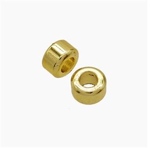 Zinc Alloy Tube Beads Gold Plated, approx 6mm, 3mm hole