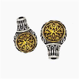 Tibetan Style Copper Guru Beads Antique Silver Gold, approx 12-17mm