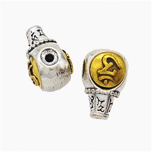 Tibetan Style Copper Guru Beads Antique Silver Gold, approx 11-17mm