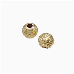 Copper Round Beads Gold Plated, approx 6mm