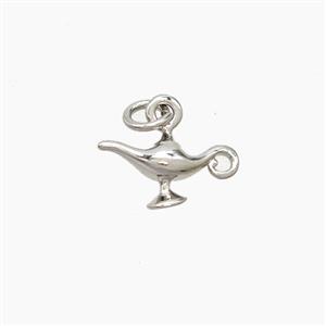 Aladdins Magic Lamp Charms Copper Pendant Platinum Plated, approx 6-11mm