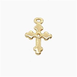 Copper Cross Pendant Gold Plated, approx 8-10mm
