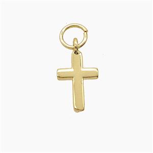 Copper Cross Pendant Gold Plated, approx 7-10mm