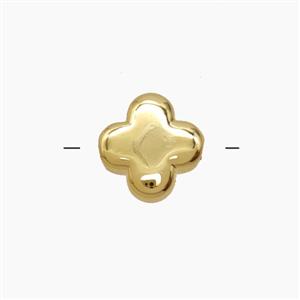 Copper Cross Beads Gold Plated, approx 10mm