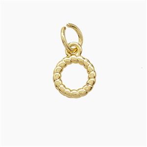 Copper Pendant, gold plated, approx 7.5mm
