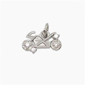 Copper Pendant Pave Zircon, Gold Plated, approx 6-13mm