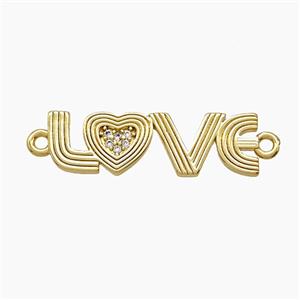 Copper Pendant Pave Zircon, Gold Plated, approx 8-26mm