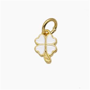 Enamel Copper Pendant, Gold Plated, approx 6-8mm