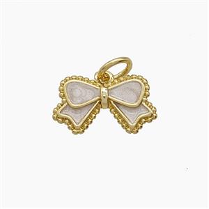 Enamel Copper Pendant, Gold Plated, approx 8-14mm