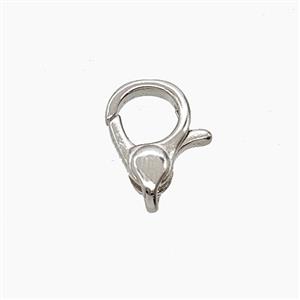 Copper Connector Clasp, Platinum Plated, approx 12mm