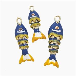 Enamel Copper Pendant Pave Zircon, Gold Plated, approx 10-40mm