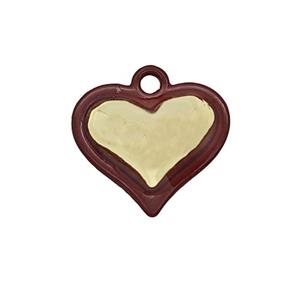 Enamel Copper Pendant, Gold Plated, approx 16mm