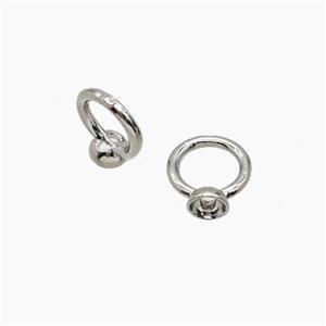 Copper Bail Platinum Plated, approx 7.5mm