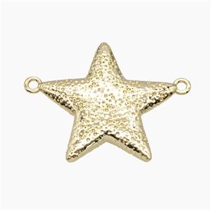 Copper Starfish Pendant Gold Plated, approx 30mm